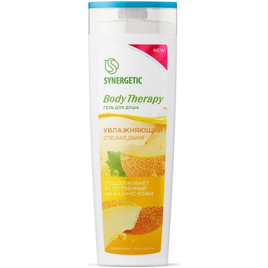 Гель для душа SYNERGETIC Body Therapy Спелая дыня, 380 мл
