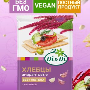 Хлебцы амарантовые "С чесноком" 100 гр