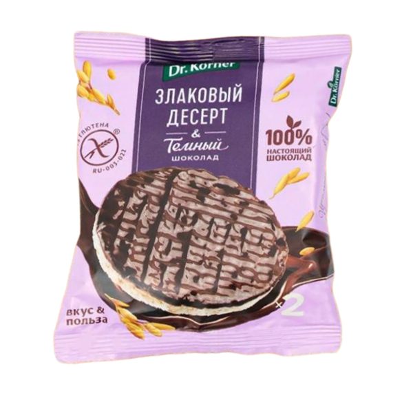 Десерт злаковый Dr.Korner темный шоколад 34 гр