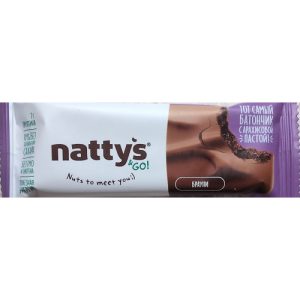 Шоколадный батончик Brownie с арахисовой пастой и какао – Natty's & Go – 45 g