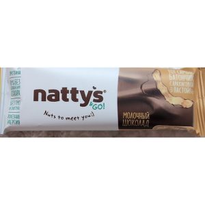Шоколадный батончик Peanut с арахисовой пастой – Natty's & Go – 45 g