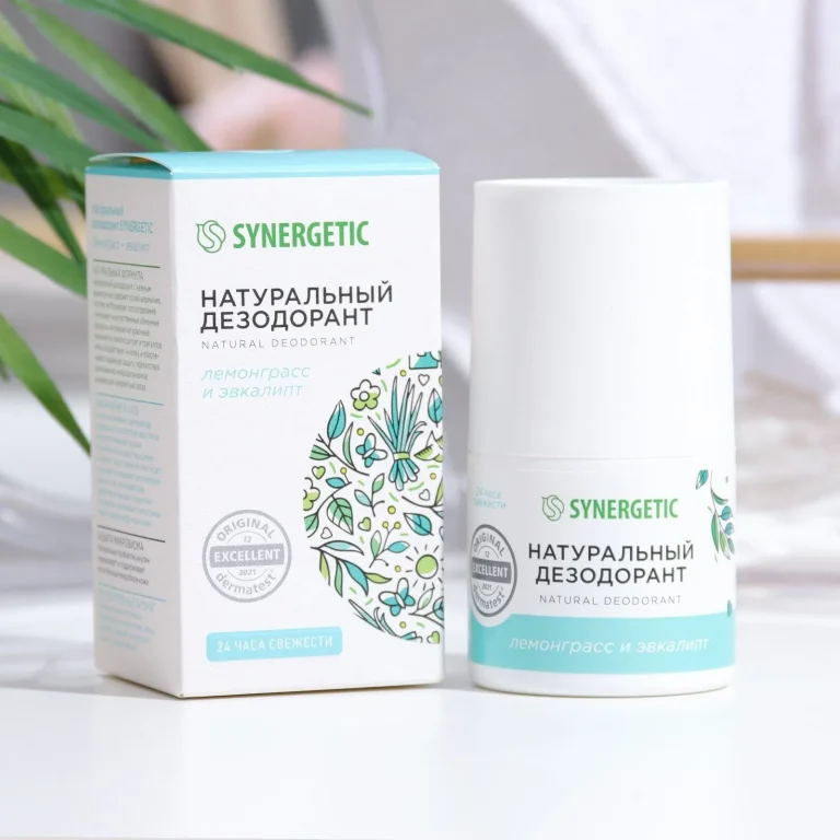Натуральный дезодорант Synergetic Лемонграсс - эвкалипт, 50мл