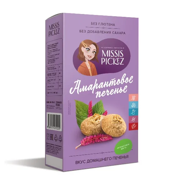 Печенье амарантовое Missis Pickez 100 гр