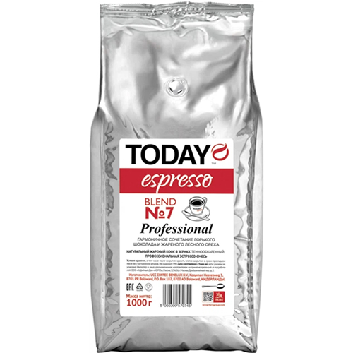 Кофе в зёрнаx Today Espresso Blend 7 1 кг