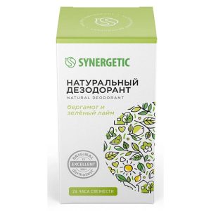Натуральный дезодорант Synergetic бергамот - зеленый лайм, 50 мл