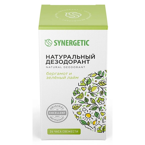 Натуральный дезодорант Synergetic бергамот - зеленый лайм, 50 мл