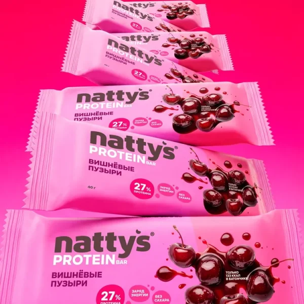 Шоколадный батончик Cherry Bubble– Natty's & Go – 45 g