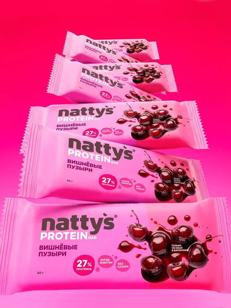Шоколадный батончик Cherry Bubble– Natty's & Go – 45 g