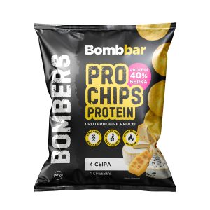 Чипсы протеиновые Bombbar "4 сыра"