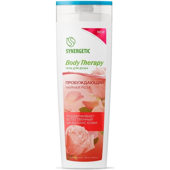 Гель для душа SYNERGETIC Body Therapy Чайная роза, 380 мл