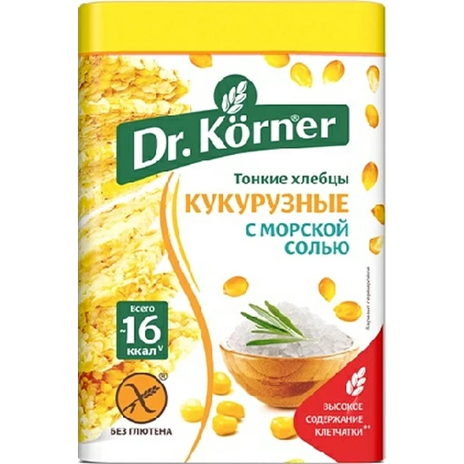 Dr Korner "Кукурузные хлебцы с морской солью"