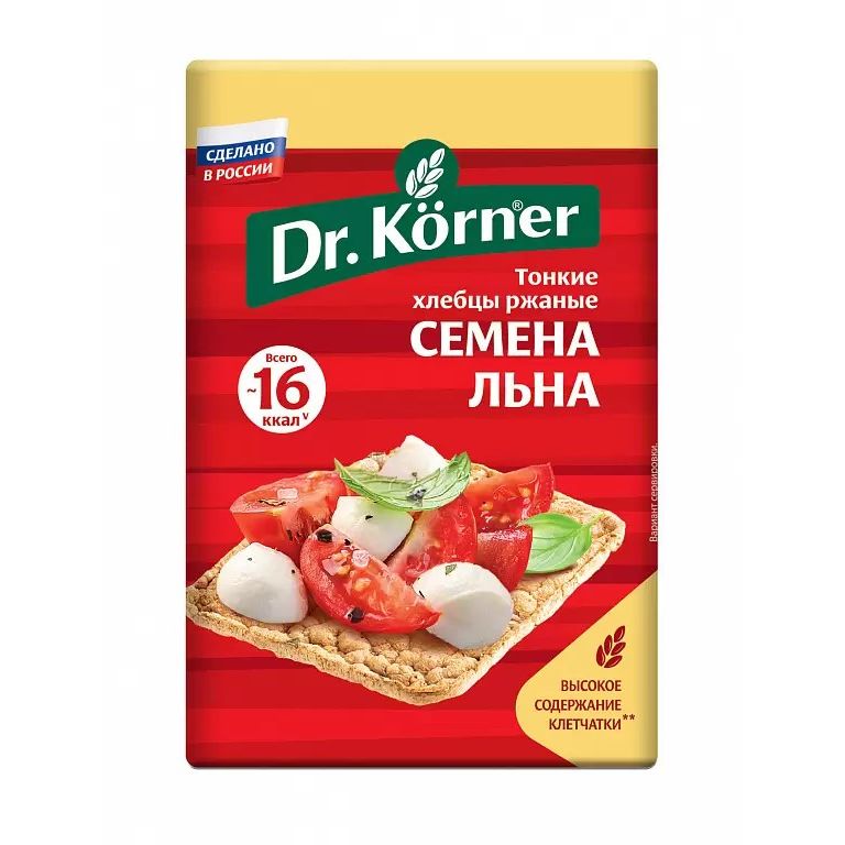 Хлебцы Dr.Korner ржаные с семенами льна