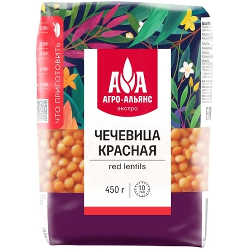 Чечевица красная Агро-Альянс Экстра 450 г