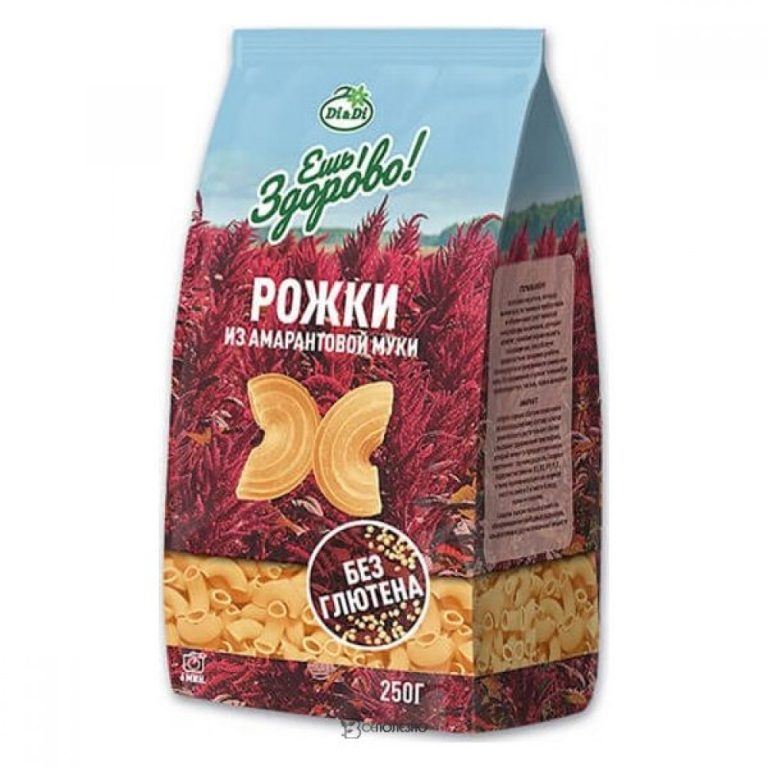 Рожки из гречневой и амарантовой муки